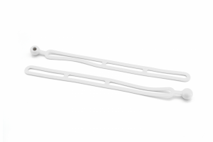 Rapid Tie 16&quot; Non Marring Adjustable Extendable Strap, Patented, Made in USA - 2 Pack, White