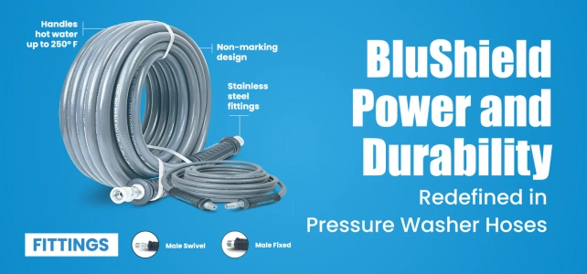 Introducing the BluShield Single Wire Pressure Washer Replacement Hose: Exceptional Performance, Durability and Value
