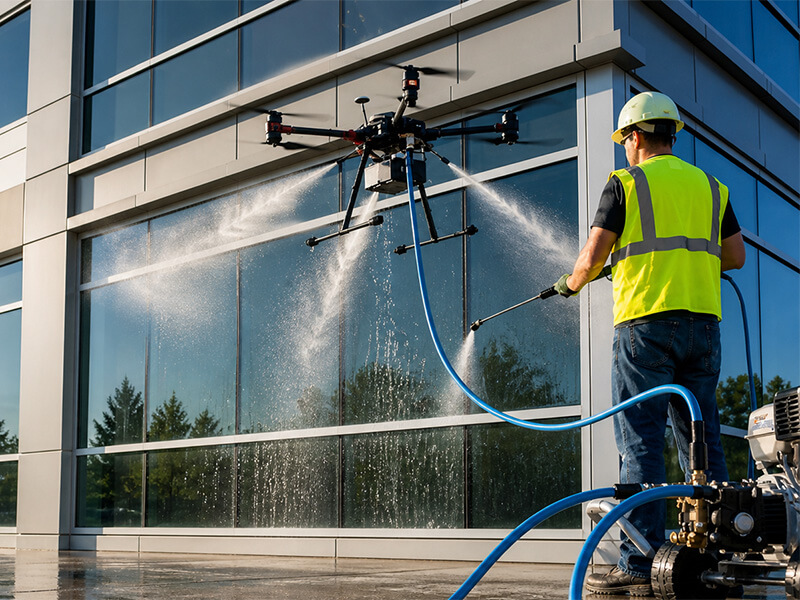 Drone-Assisted Cleaning