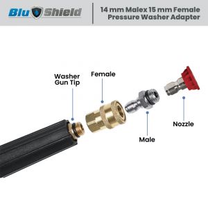 3/8&quot; Quick Disconnect Male Plug X 3/8&quot; Female Pipe Thread Pressure Washer Adapter