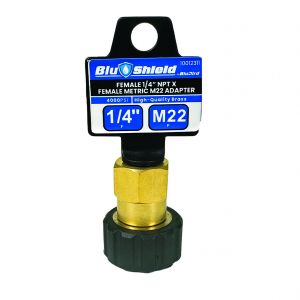 Blushield 1/4" Female Pipe Thread x Female Metric Pressure Washer Adapter