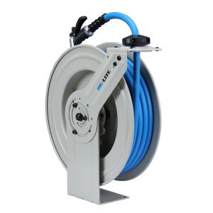 AG-Lite Rubber Water Hose Reel All-In-One 5/8" X 50 (Single Arm - Heavy Duty) with 6' Lead-in-Hose