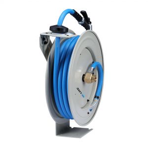 AG-Lite Rubber Water Hose Reel All-In-One 5/8" X 50 (Single Arm - Heavy Duty) with 6' Lead-in-Hose