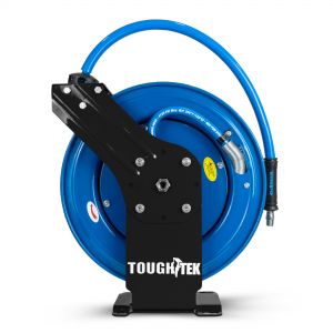 Blu Shield Tough Tek Rubber Pressure Washing Hose Reel 3/8" X 100' (Dual Arm)with 6' Lead-in-Hose