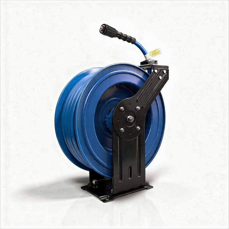 Blu Shield The Slayer Hybrid Pressure Washing Hose Reel 1/4" X 100'