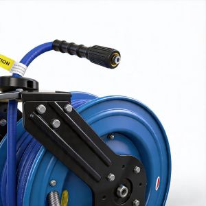 Blu Shield The Slayer Hybrid Pressure Washing Hose Reel 1/4" X 100'