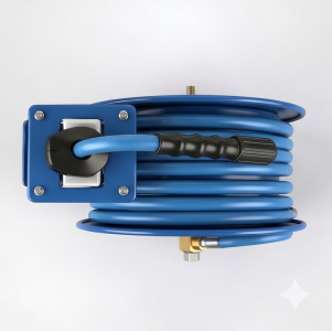 Blu Shield The Slayer Hybrid Pressure Washing Hose Reel 1/4" X 35'