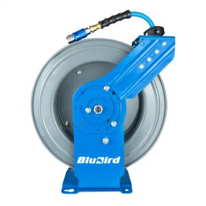 BluBird Rubber Air Hose Reel Dual Arm Assembly All-In-One 1/2" x 100'