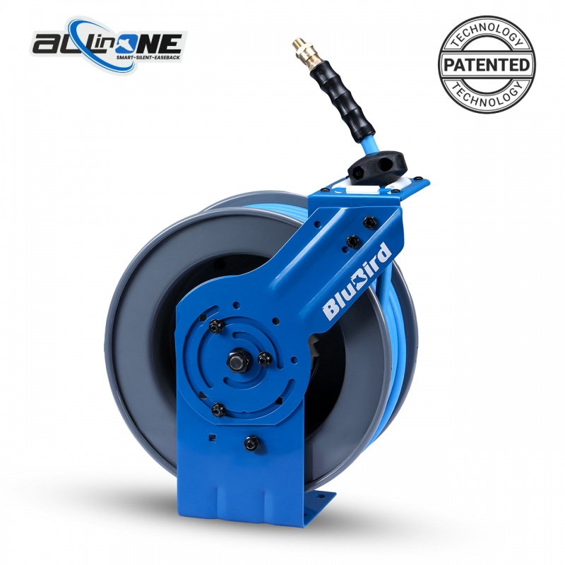 BluBird Heavy-Duty Air Hose Reel All-In-One 3/8" x 50'