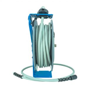 BluShield Rubber Pressure Washing Hose Reel 1/4" X 50(SA - HD) with 6' Lead-in-Hose - All in One