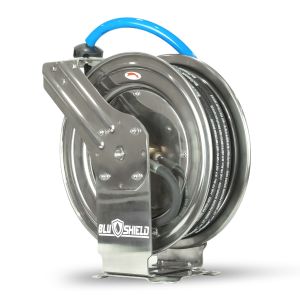 BluShield Pressure Washer Stainless Steel Hose Reel 3/8" x 100'