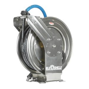 BluShield Pressure Washer Stainless Steel Hose Reel 3/8" x 100'