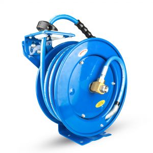 Tough-Tek Rubber Pressure Washing Hose Reel 1/4" X 35(Single Arm - Heavy Duty) with 6' Lead-in-Hose