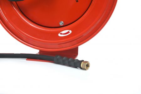 Dino-Hide Rectractable Heavy-duty Air Hose Reel - Red