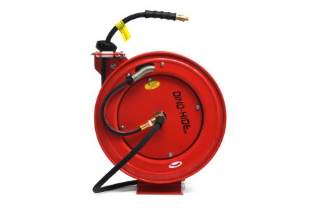 Dino-Hide Rectractable Heavy-duty Air Hose Reel - Red