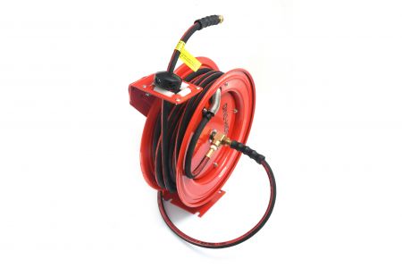 Dino-Hide Rectractable Heavy-duty Air Hose Reel - Red