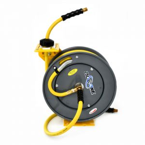 OilShield Rubber All-In-One 3/8" x 50' Air Hose Reel Heavy Duty Single Arm Assembly