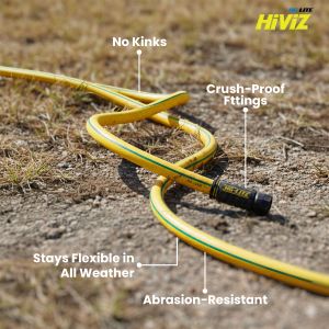 Ag-Lite High-Viz Hybrid Water Hose 3/4" X 6' - Yellow