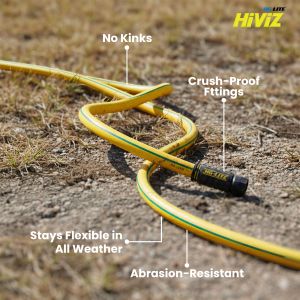 Ag-Lite High-Viz Hybrid Water Hose 5/8" X 6' - Yellow