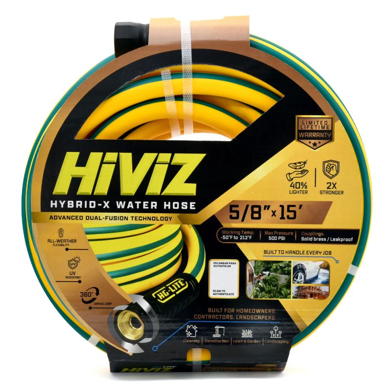 Ag-Lite High-Viz Hybrid Water Hose 5/8" X 25' - Yellow