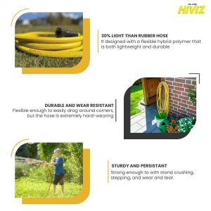 Ag-Lite HiViZ Rubber Water Hose 3/4" X 50'-Yellow