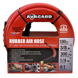 Avagard Rubber Air Hose Assembly 3/8" x 100'