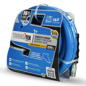 Blu Shield Tough Tek Rubber Pressure Washer Hose 1/2" X 15' (4000:16000 PSI) 2 Pack