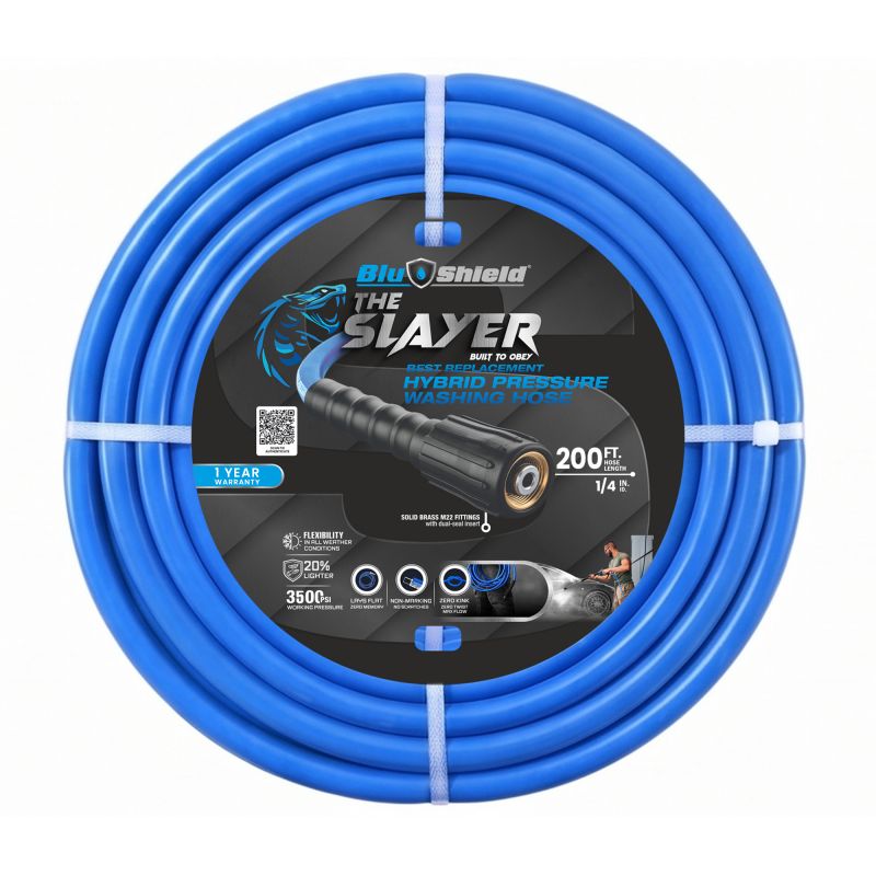 Blu Shield The Slayer Hybrid Pressure Washing Hose 1/4" X 200'