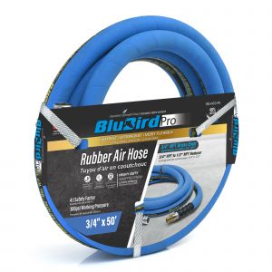 BluBird Pro Rubber Jack Hammer Air Hose Assembly 3/4" x 50'