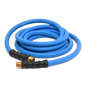 BluBird Rubber Air Hose Assembly 1/2" X 15'- 1/2" Male-NPT, 300 PSI, EPDM, 2 Pack