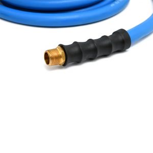 BluBird Rubber Air Hose Assembly 1/2" X 15'- 1/2" Male-NPT, 300 PSI, EPDM, 2 Pack