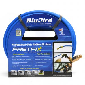 BluBird Rubber Air Hose Fastfix Edition 3/8&quot; x 50'