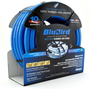BluBird Rubber Air Hose Assembly 3/8" x 50'