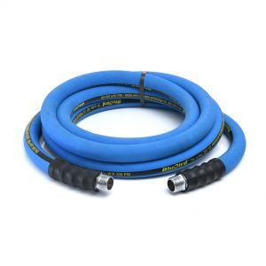 BluBird Pro Rubber Air Hose Assembly 3/4" X 15'- 3/4" Male-NPT, 300 PSI, EPDM, 2 Pack