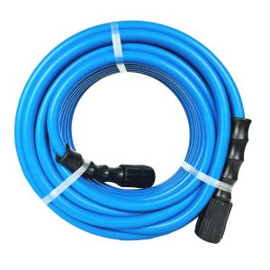 Tough-Tek Rubber Pressure Washing Hose 1/4" X 100' with M22 Coupler-BLUE