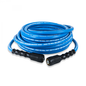 Tough-Tek Rubber Pressure Washing  Hose 1/4" X 25' with M22-BLUE