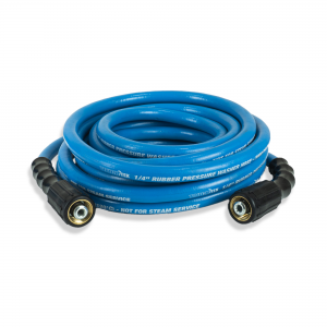 Tough-Tek Rubber Pressure Washing  Hose 1/4" X 25' with M22-BLUE