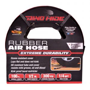 Dino-Hide Rubber Air Hose Assembly 1/2&quot; x 100'