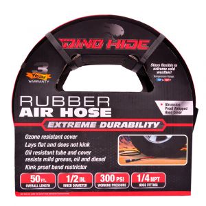 Dino-Hide Rubber Air Hose Assembly 1/2" x 50'