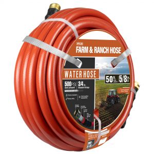 Impulse Farm & Ranch PVC Water Hose 5/8" x 50' - Red