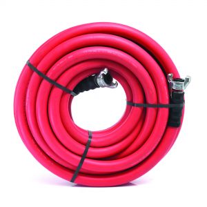 3/4"X50' Rubber Jackhammer Hose-Red- Universal Coupler without Bend Restrictors