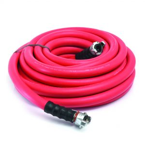 3/4"X50' Rubber Jackhammer Hose-Red- Universal Coupler without Bend Restrictors