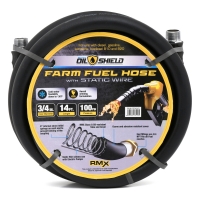 OilShield 3/4&quot; x 14' Rubber Farm Fuel Transfer Hose with Static Wire