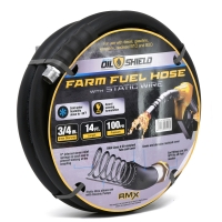 OilShield 3/4" x 14' Rubber Farm Fuel Transfer Hose with Static Wire