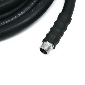 OilShield 1" X 12' Rubber Farm Fuel Transfer Hose with Static Wire - 2 pack