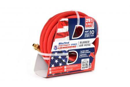 BluBird 1/2" X 25' Patriot Pro Rubber Air Hose