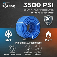 Blu Shield The Slayer Hybrid Pressure Washing Hose 1/2" X 50'
