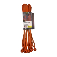 Rapid Tie 16" Non Marring Adjustable Extendable Strap, Patented, Made in USA - 10 Pack, Orange