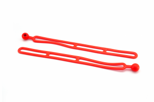 Rapid Tie 16" Non Marring Adjustable Extendable Strap, Patented, Made in USA - 2 Pack, Red