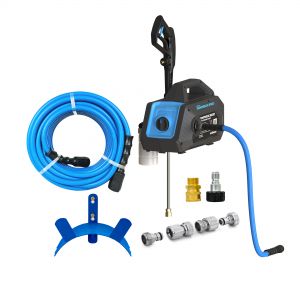 Blu Shield 3000PSI High Pressure Washer Humpback with Wall Mount Plate and Hose Hanger + 1/4"X 50' PW Hose